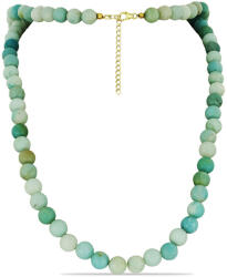  Arannyal Bevont Ezüst Nyaklánc Amazonittal, Y58772