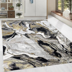  Modern szőnyeg Marble 258 (Black) 200x280cm Fekete-Arany