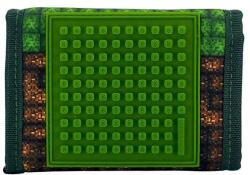 PIXIE CREW Portofel, verde, Mine&Craft 50 pixeli (OLP1009PXA-10-73)