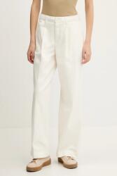 Guess Jeans pamut nadrág bézs, magas derekú széles, W4BB44 WGCV2 - bézs 26