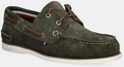 Tommy Hilfiger velúr mokaszin TH BOAT SHOE CORE SUEDE - zöld Férfi 44