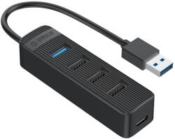 ORICO TWU32-4A USB-A 3.1 HUB - 1x USB-A 3.1 + 3x USB-A 2.0 + USB-C 5V/3A - Fekete (WR-185654)
