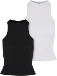 Urban Classics Női bordázott Racerback Top (2 darabos csomag) XS fehér|fekete|színes
