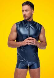 NEK - Cipzáras, magasnyakú ujjatlan poló (kék) XL