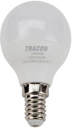 TRACON LMGS455NW Gömb burájú LED fényf. SAMSUNG chip 230V, 50Hz, 5W, 4000K, E14, 460 lm, 180°, G45, SAMSUNG chip, EEI=F (LMGS455NW_)