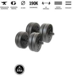 GazoFitness GazoFitness® Kézi Súlyzó 2 x 21, 5Kg. (Össz: 43Kg) fekete