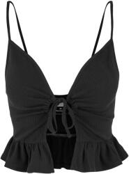 Urban Classics Női fodros waffle pique felső S fekete