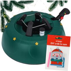 Kamai Tartós állvány élő karácsonyfához Ingyenes gyémántfestő készlet (Stojak Choinkowy Zielony START 2.0 + GRATIS)