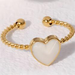  FL-39046 gyűrű - Arany / Fehér / Állítható