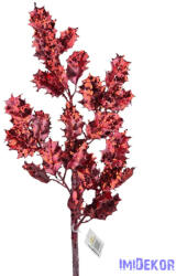  Metál flitteres magyal ág - Bordó