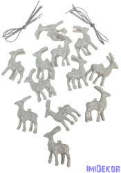  Műanyag kari dekor - Csillámos szarvasok