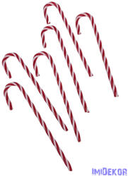 Műanyag nyalóka bot - Piros-fehér