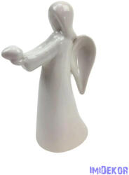  Kerámia álló angyal szívvel