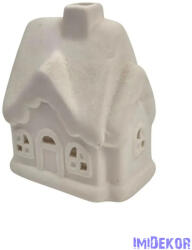  Kerámia fehér téli házikó - Matt tetejű C