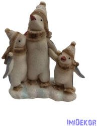  Barna kötött sapkás pingvin család