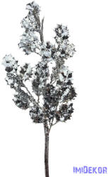  Metál flitteres magyal ág - Ezüst