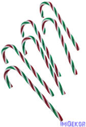  Műanyag nyalóka bot - Piros-fehér-zöld