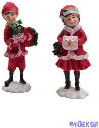 Piros ruhás karácsonyi figura