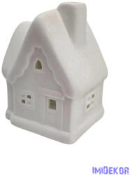  Kerámia fehér téli házikó - Matt tetejű B