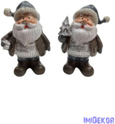 Szürke sapkás mikulás figura