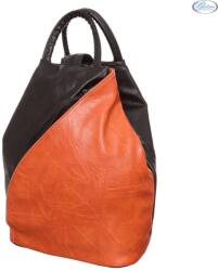 Hernan Bag's Collection Hernan fekete-narancssárga női hátitáska