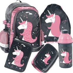 PASO Unikornis Pinky iskolatáska extra szett (UNI-015)