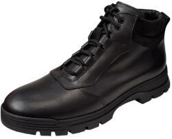 RUSAY Ghete barbati casual din piele naturala cu fermoar imblanite Negru KAYRO, marimea 40