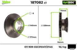 VALEO Disc frana VALEO 187082 (187082)