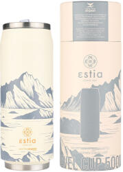 Estia Home Art Travel Cup Save the Aegean Reciclabil Pahar Termos Oțel inoxidabil / Plastic Fără BPA 500ml Alpine essence cu Pai 01-22754 (01-22754)