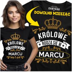 Gartees Női póló születésnapra Királynők Születnek Adja meg a hónapot