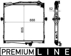 MAHLE Radiator, racire motor MAHLE CR 2092 000P (CR 2092 000P)