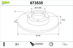 VALEO Disc frana VALEO 673535 (673535)