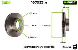 VALEO Disc frana VALEO 187093 (187093)