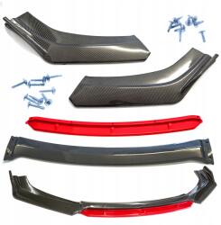  Sport Splitter Univerzális Karbon Lökhárító Betét Piros Betét