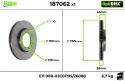 VALEO Disc frana VALEO 187062 (187062)
