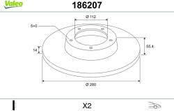 VALEO Disc frana VALEO 186207 (186207)