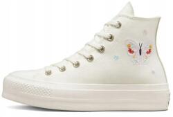 Converse 35 Converse A05979C magas szárú fehér női platformos cipő pillangó mintával (Converse A05979C ctas lift hi)