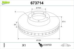 VALEO Disc frana VALEO 673714 (673714)