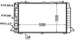 MAHLE Radiator, racire motor MAHLE CR 396 000S (CR 396 000S)