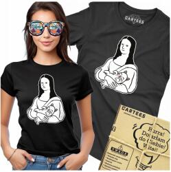 Gartees Monalisa Mintás Női Póló Macskával Vicces Macska