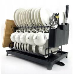  Kétszintes edényszárító vízleeresztővel Csepegtetők Tágas Stabil (S_D_N)