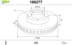 VALEO Disc frana VALEO 186277 (186277)