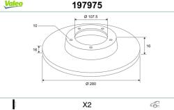 VALEO Disc frana VALEO 197975 (197975)