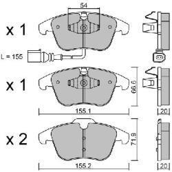 AISIN Set placute frana AISIN BPVW-1023 (BPVW-1023)