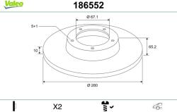 VALEO Disc frana VALEO 186552 (186552)