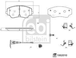 Febi Bilstein Set placute frana FEBI BILSTEIN 1002010 (1002010)