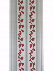 Polo Mg Függöny Panel Fátyol Levelek Csíkok Bordó 60cm 9557 0, 5m (9557)