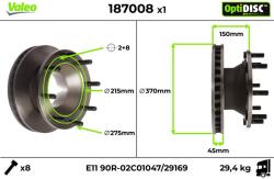 VALEO Disc frana VALEO 187008 (187008)