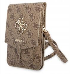 GUESS 4G Big Metal Logo Phone Bag Táska rekesszel okostelefonhoz (barna) (3666339005399)