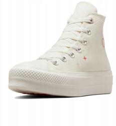 Converse 36 Converse Ctas Lift platform magas szárú női tornacipő Egret Y2k szívek (A09114C)